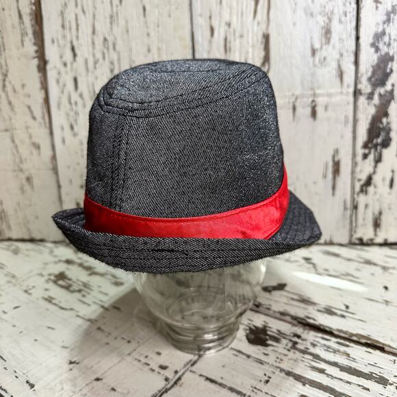 Hello Kitty Fedora Bucket Hat Grey, Silver Black and Red One Size - Picture 6 of 6